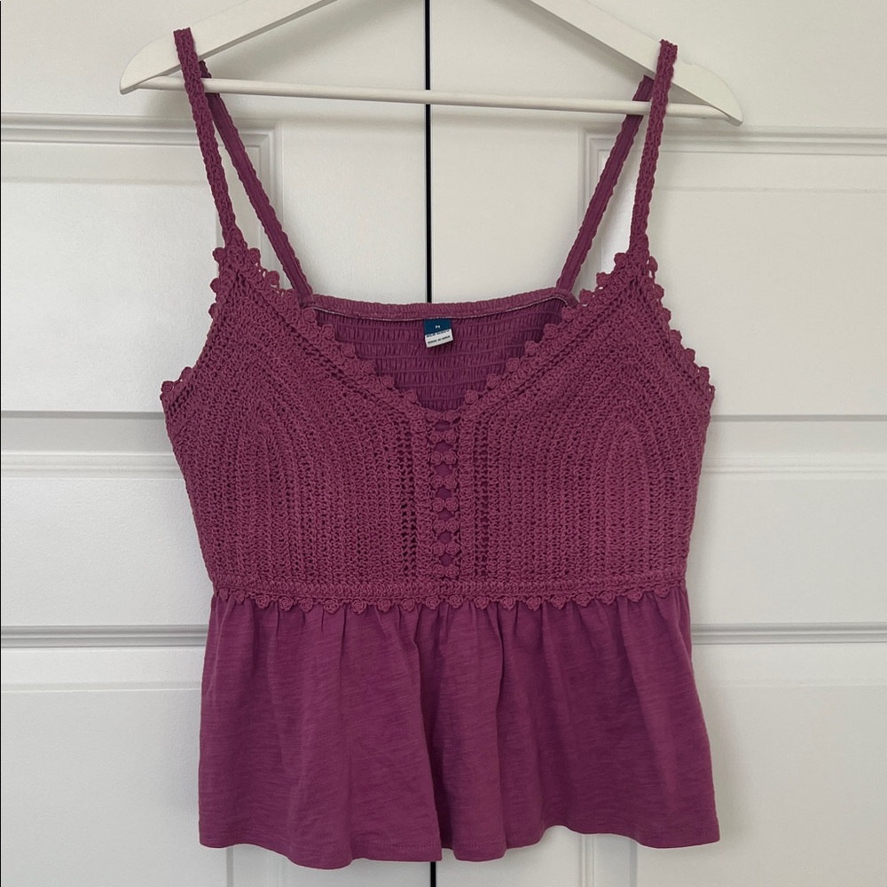 Old Navy Women's Crochet Camisole in Purple
